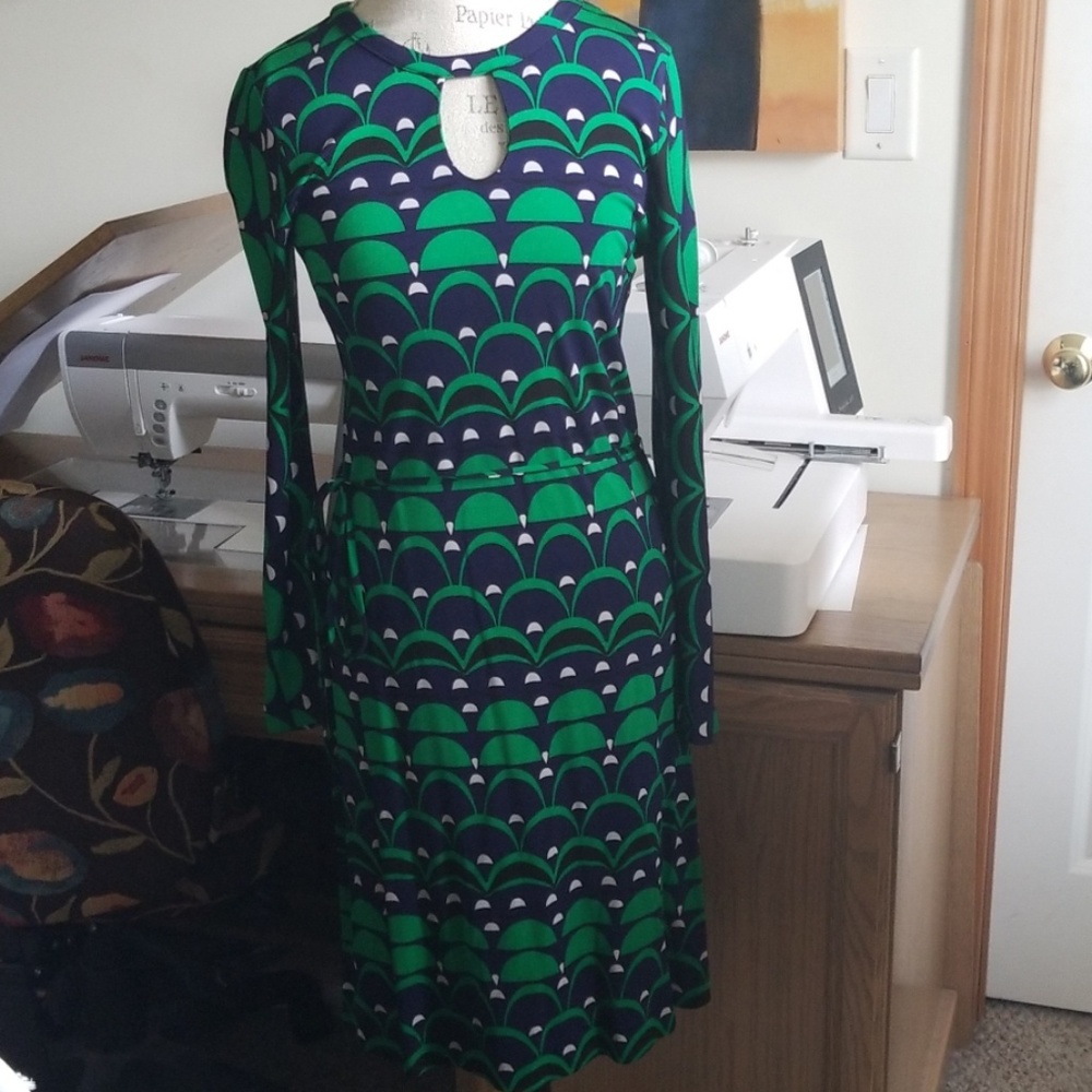 Banana Republic Mad Men Geometric Wiggle Dress, 8